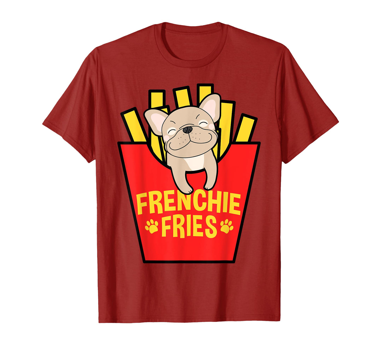French Bulldog Frenchie Fries Mom Dad T-Shirt