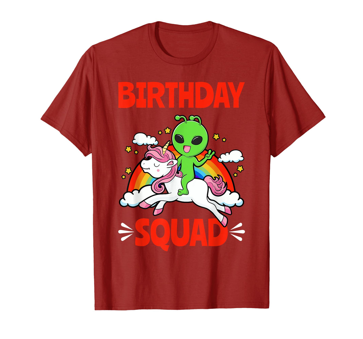 Birthday Alien Rainbow Unicorn Exobiology Astrobiology T-Shirt