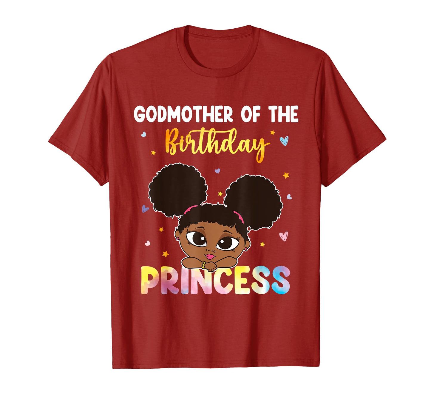 TIE DYE Godmother The Birthday Princess Black History Month T-Shirt