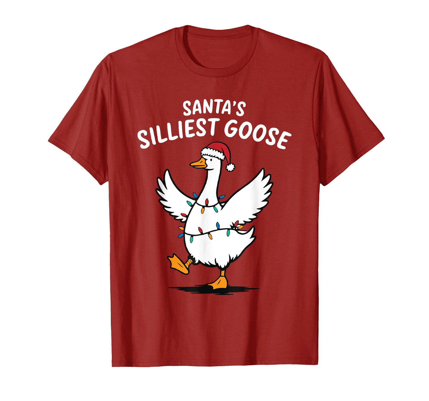 Retro Santa's Silliest Goose Christmas Silly Goose Xmas T-Shirt