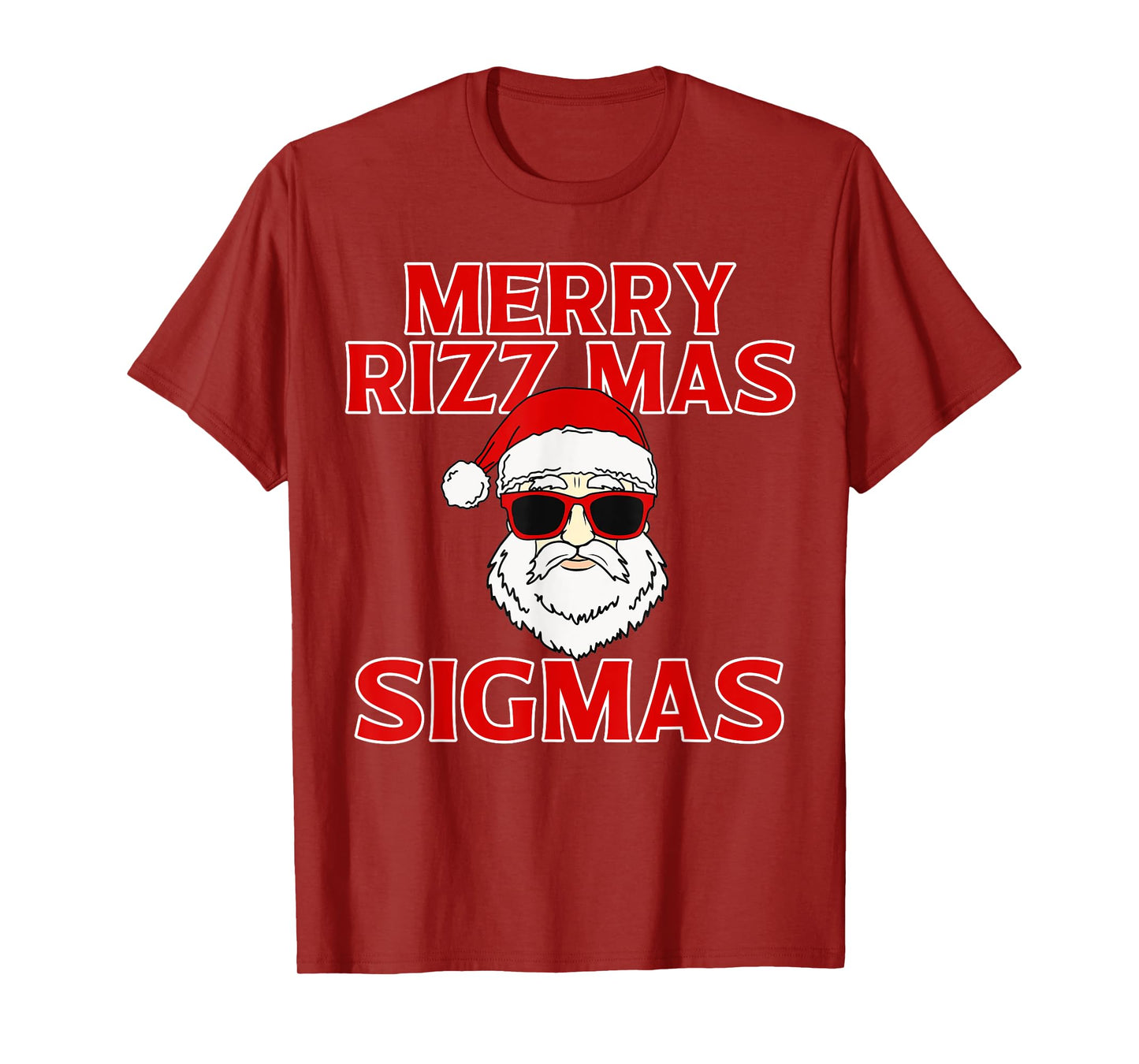 Merry Rizzmas School Funny Christmas Santa Claus Kids Teens T-Shirt