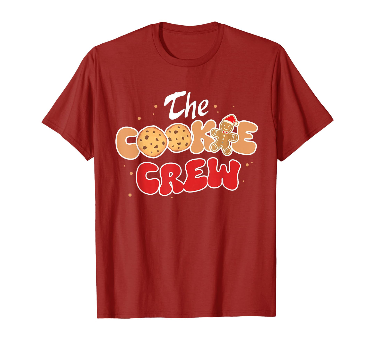 The Cookie Crew Christmas Gingerbread Man Cookie Baking Team T-Shirt