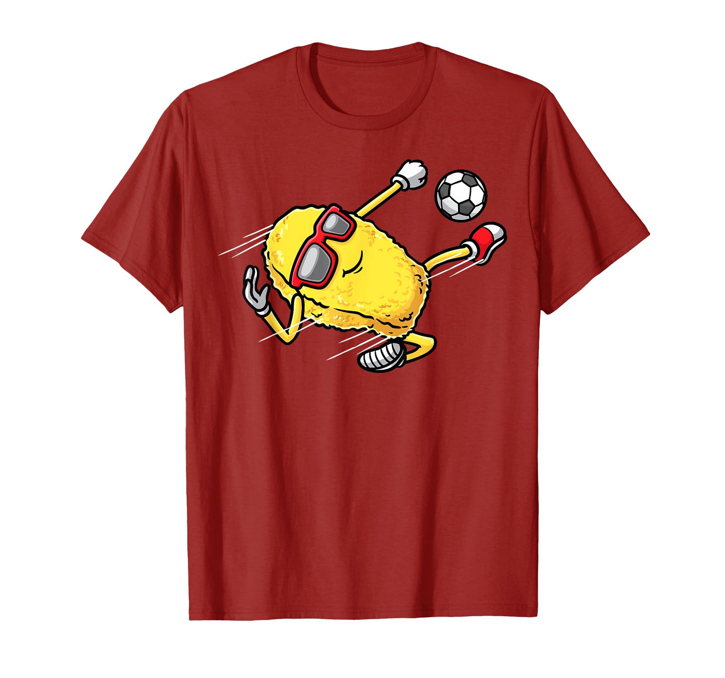 Soccer Player Chicken Nugget Playing Soccer Girls Boys T-Shirt