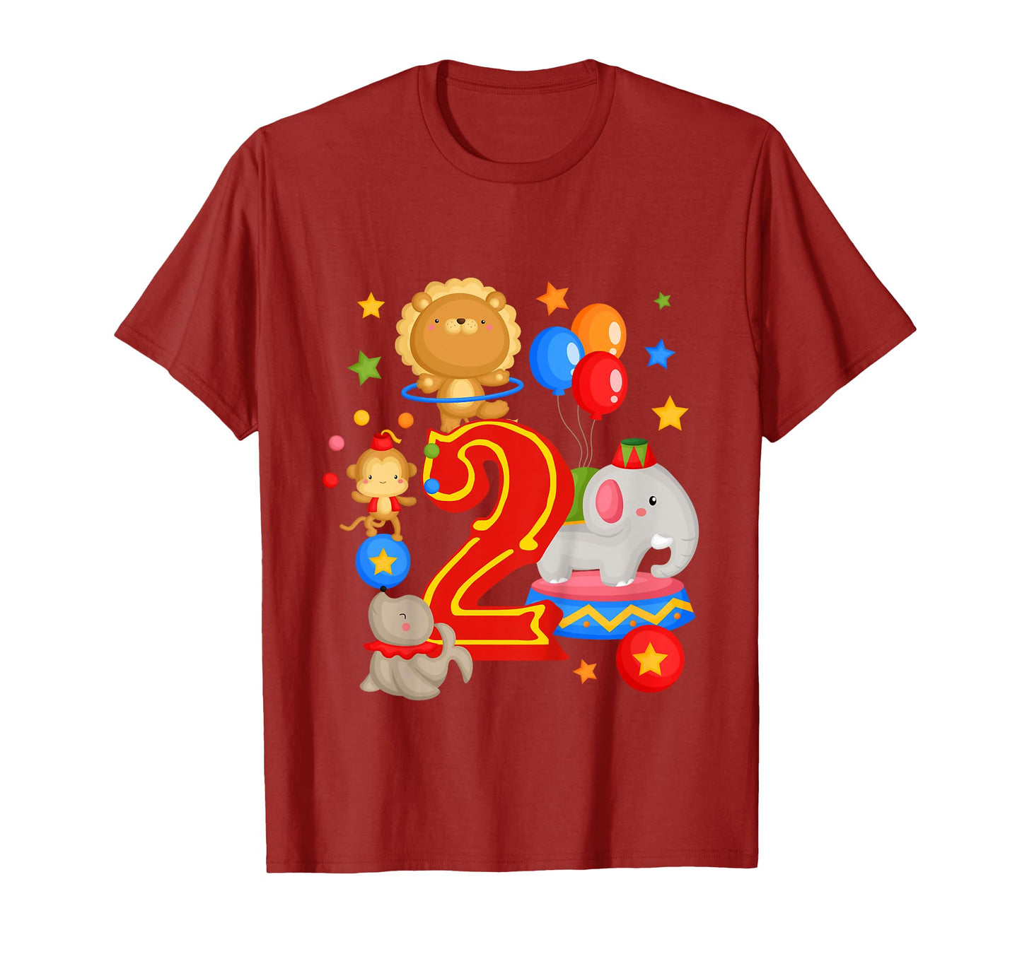 Circus Birthday 2nd Birthday Carnival 2 Years Old T-Shirt