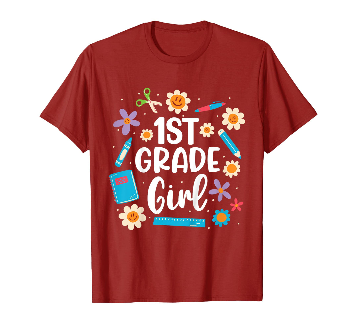 Girls 1st Grade Girl Back To School T-Shirt
