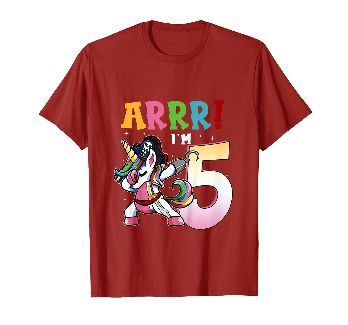 ARR I'M 5 Birthday Pirate Tees I 5th Birthday Unicorn Dance T-Shirt