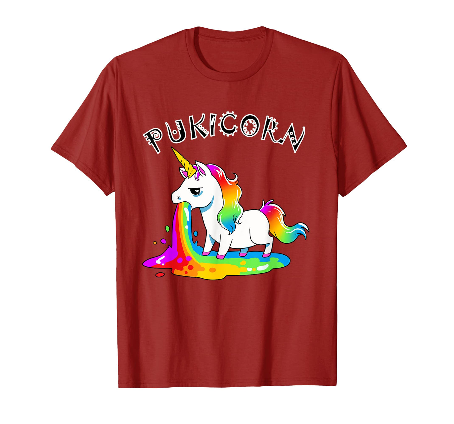 Funny Pukicorn Puke Unicorn Hurl Barf Unicorns Rainbow Vomit T-Shirt