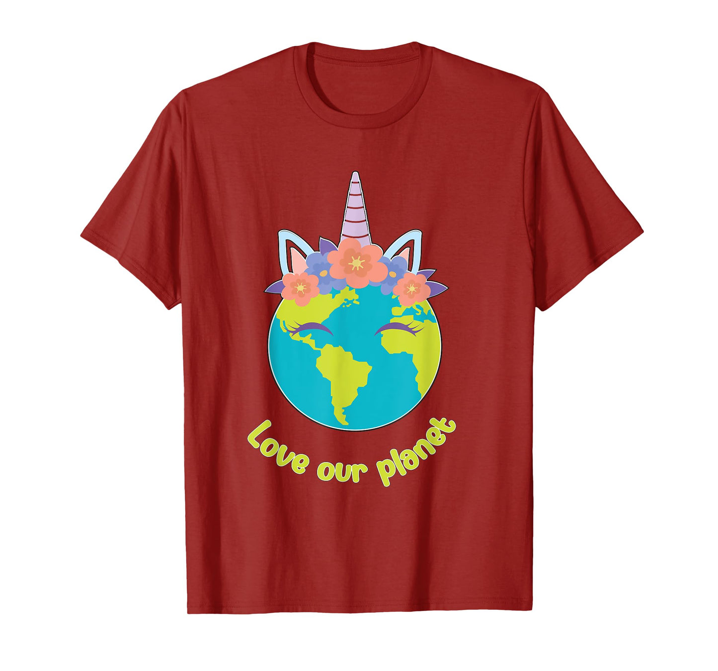 Boys Girl Earth Day 2025 Tshirt Toddler Kids Unicorn Face T-Shirt