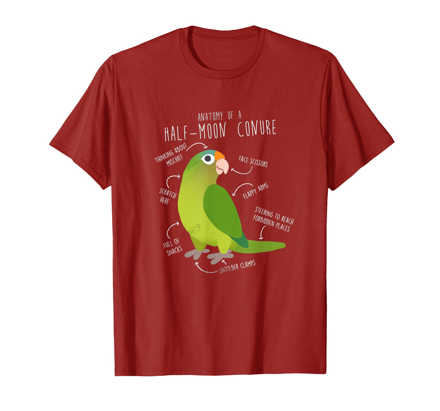 Half-Moon Conure For Parrot Parents and Bird Enthusiasts T-Shirt