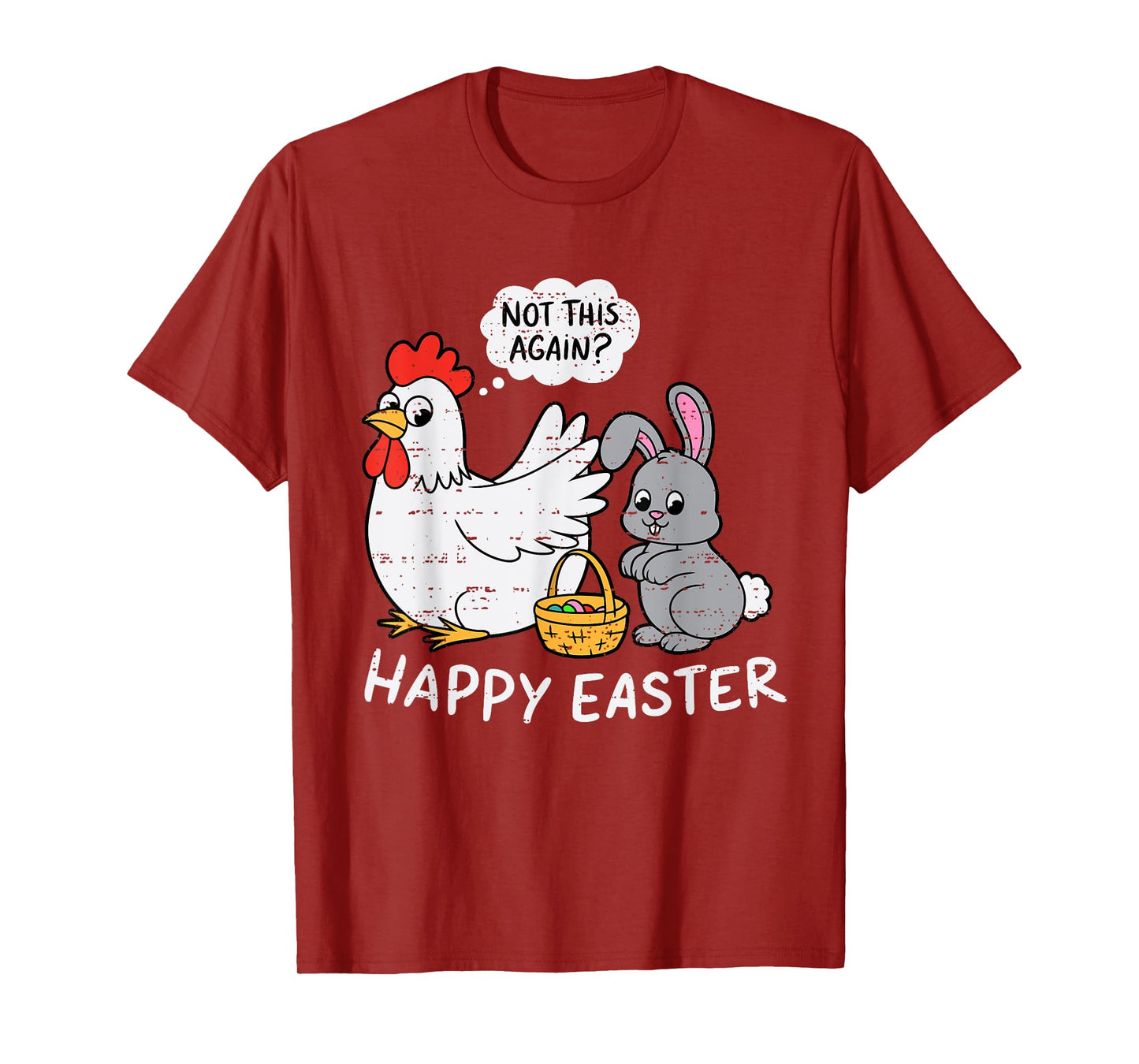 Funny Easter Bunny Chicken Not Again Boys Girls Kid Children T-Shirt