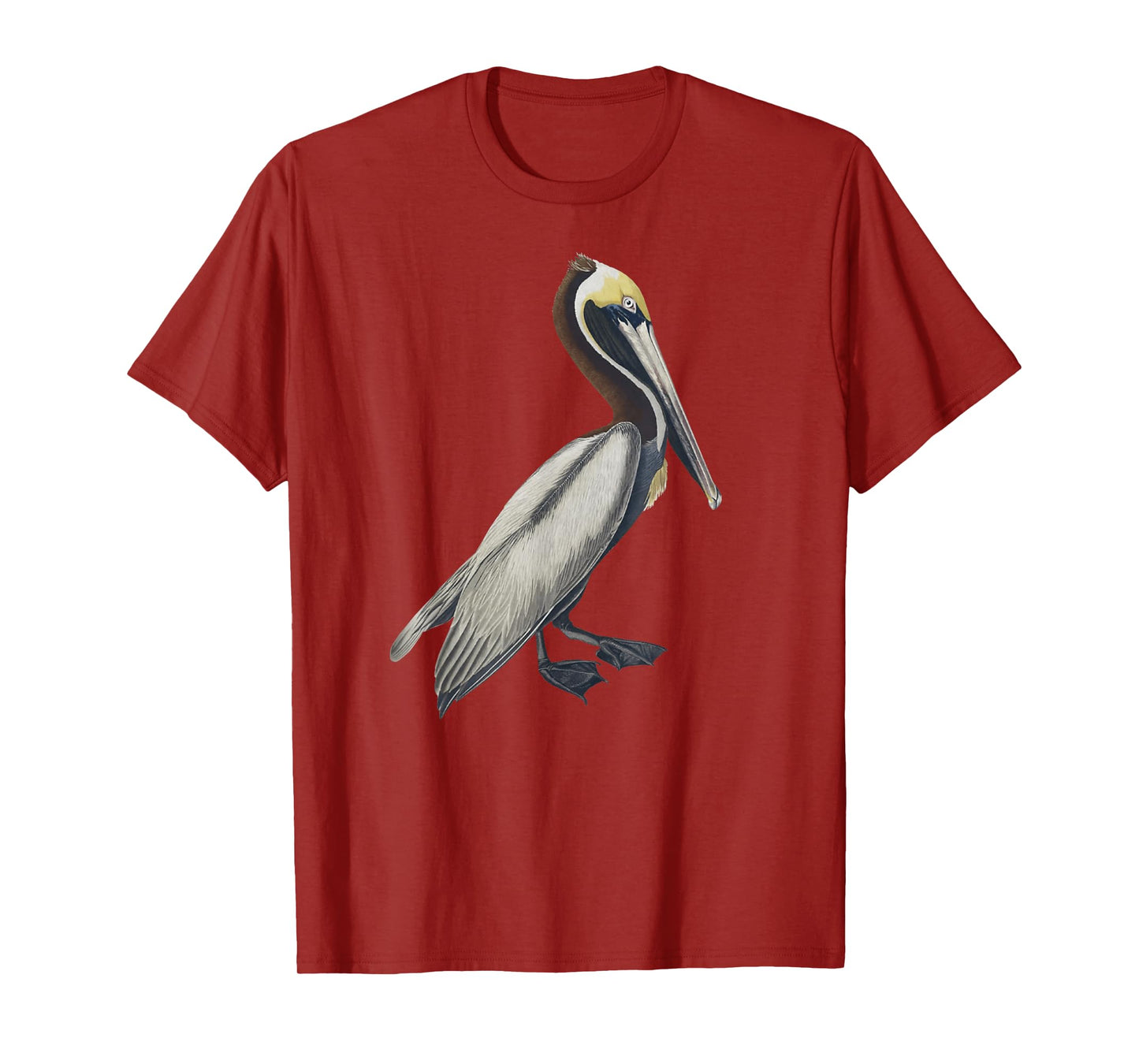 Pelican T-shirt Vintage Bird Graphic Tee Brown Pelican T-Shirt