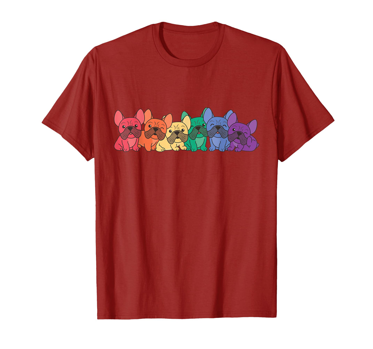 Rainbow Flag Pride Month Lgbtq Rainbow French Bulldog T-Shirt for Men Women