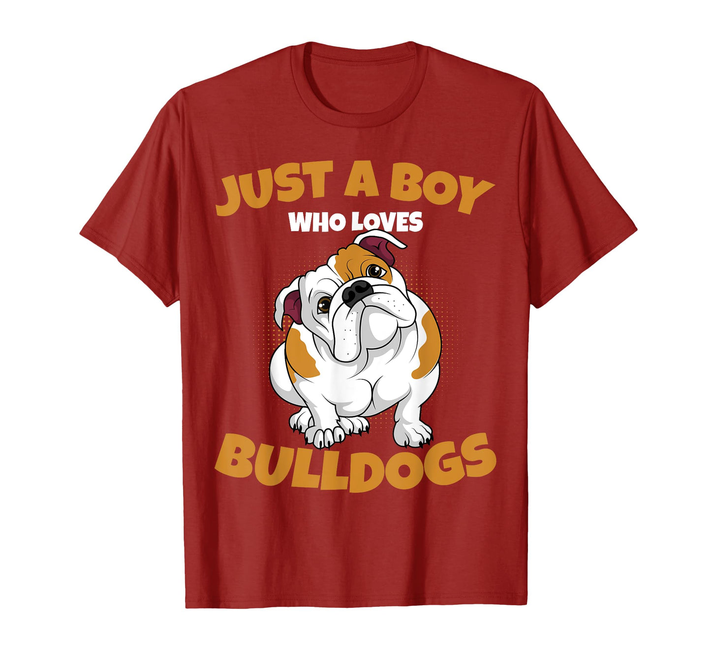 Just A Boy Who Loves English Bulldogs Kids Boys T-Shirt