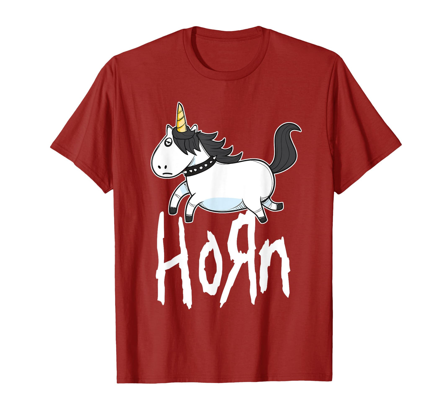 HORN Funny Emo Unicorn Heavy Rock Band Fan T-Shirt T-Shirt