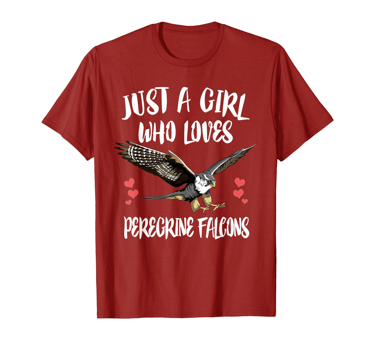 Just A Girl Who Loves Peregrine Falcons Birds T-Shirt