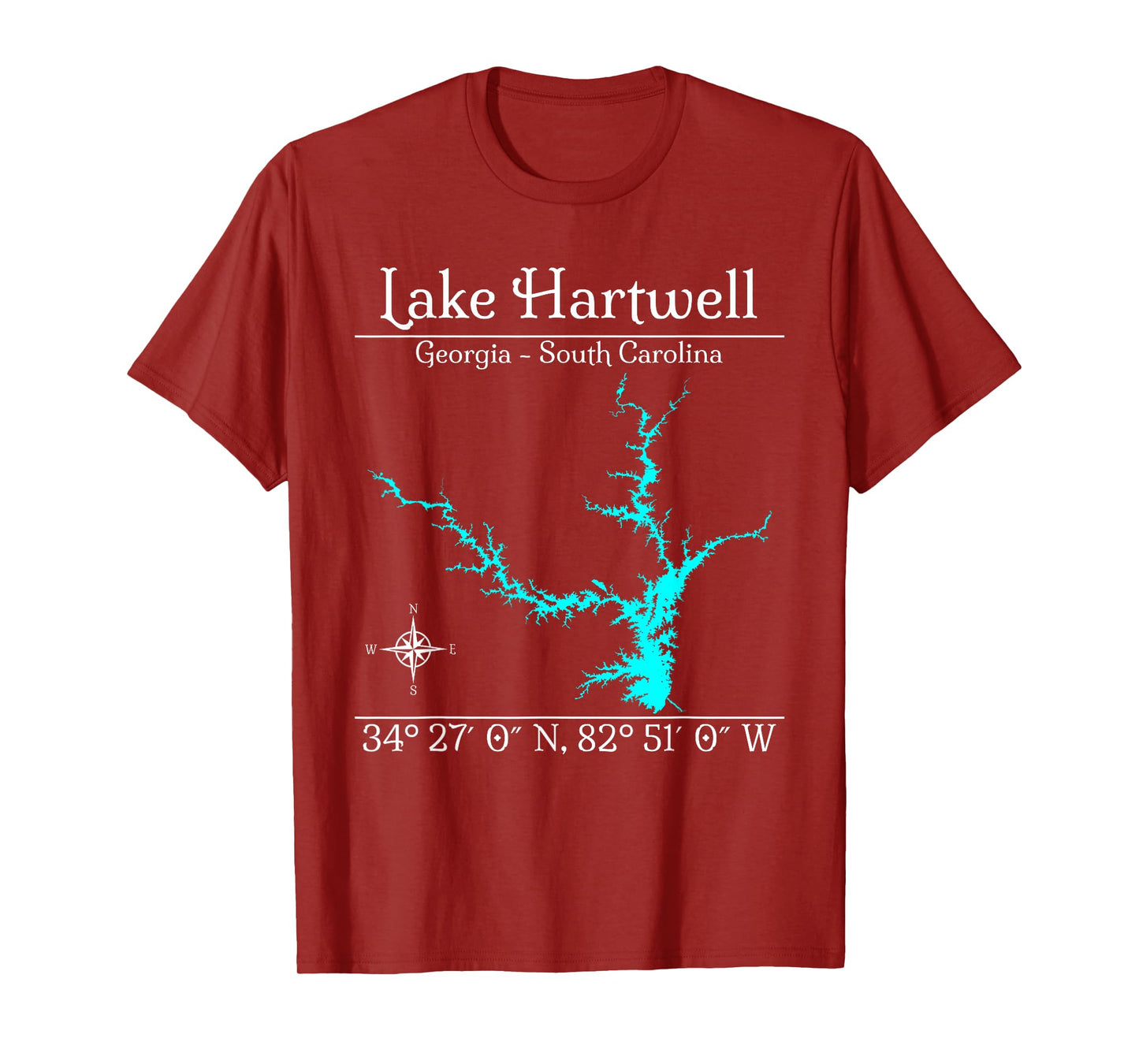 Lake Hartwell, Georgia - South Carolina T-Shirt
