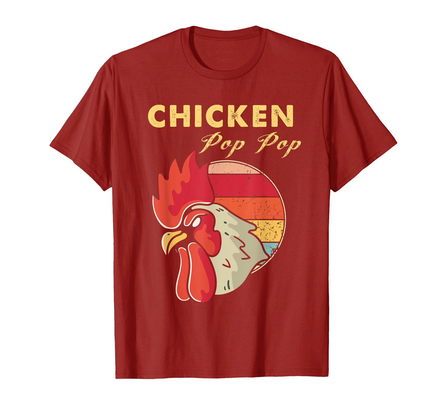 Chicken Pop Pop Grandpa Poultry Farmer Vintage T-Shirt