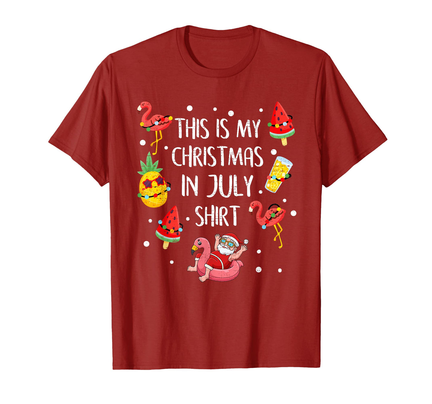 This Is My Christmas In July Shirt Xmas Summer Vacation T-Shirt