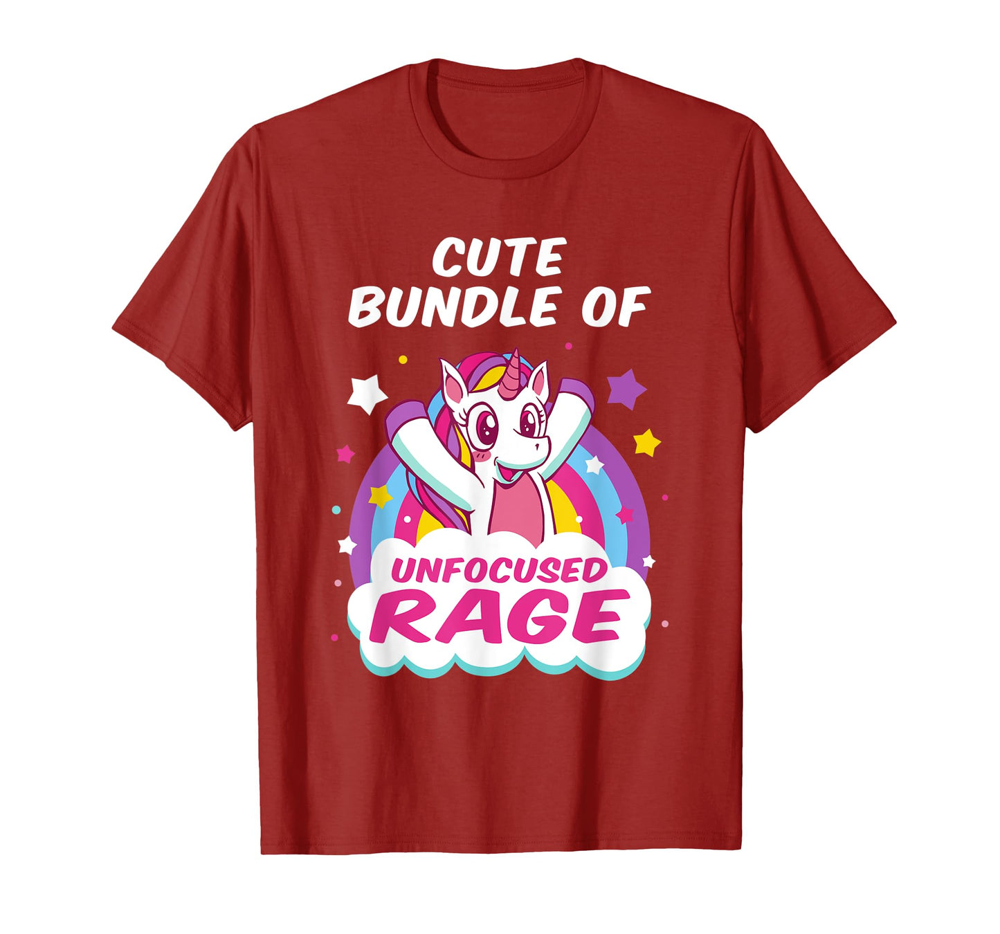 Cute Bundle Of Unfocused Rage Pastel Goth Rainbow Unicorn T-Shirt