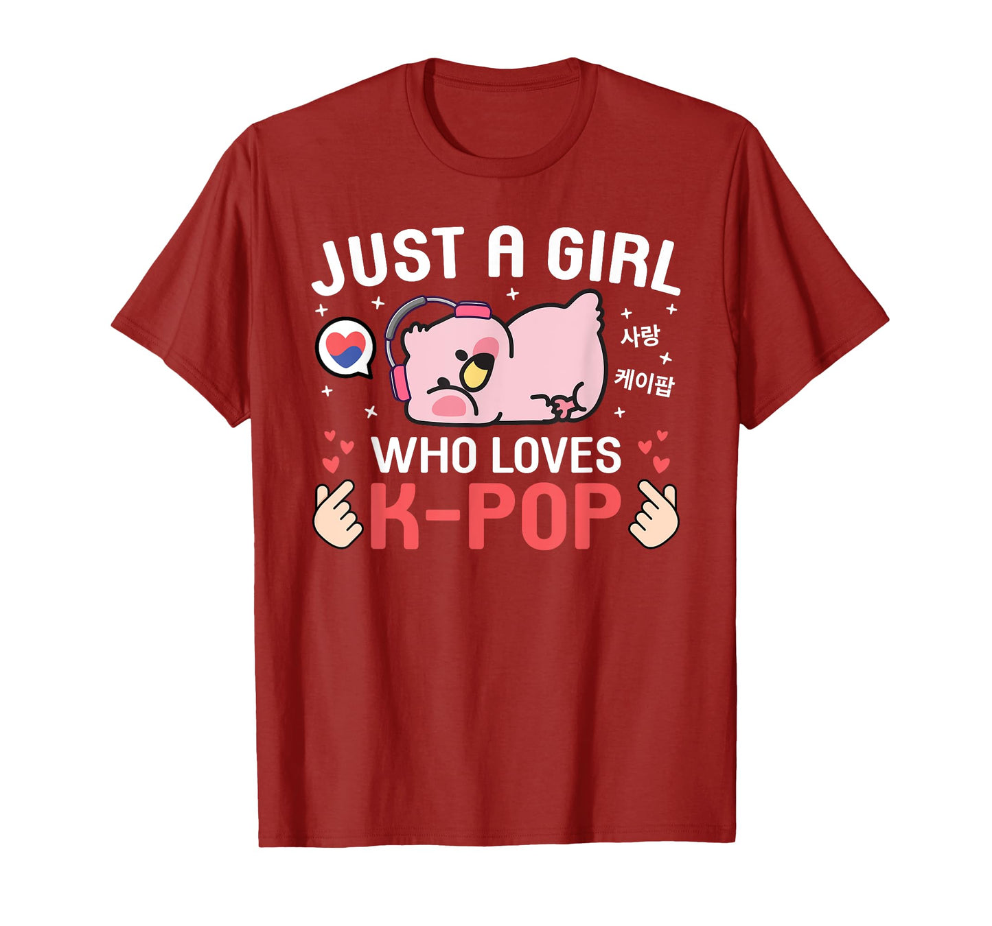 Cute Kawaii Flamingo Korean Music Just A Girl Who Love K-Pop T-Shirt