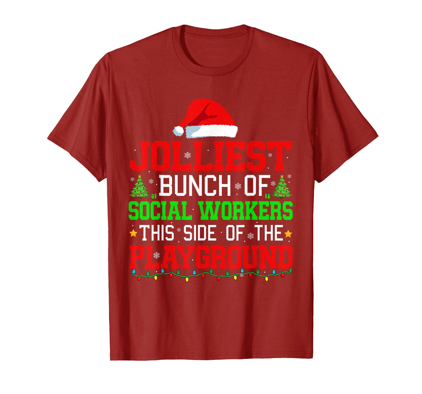 Jolliest Bunch Of Social Workers Of Playground Xmas Job Team T-Shirt