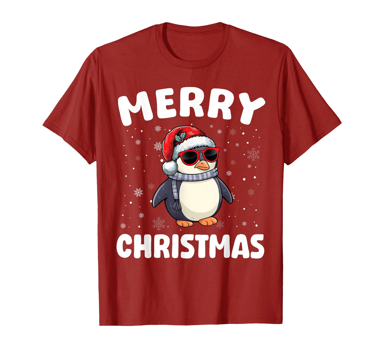 Merry Christmas Penguin Merry Xmas Funny Boy Girl Kids T-Shirt