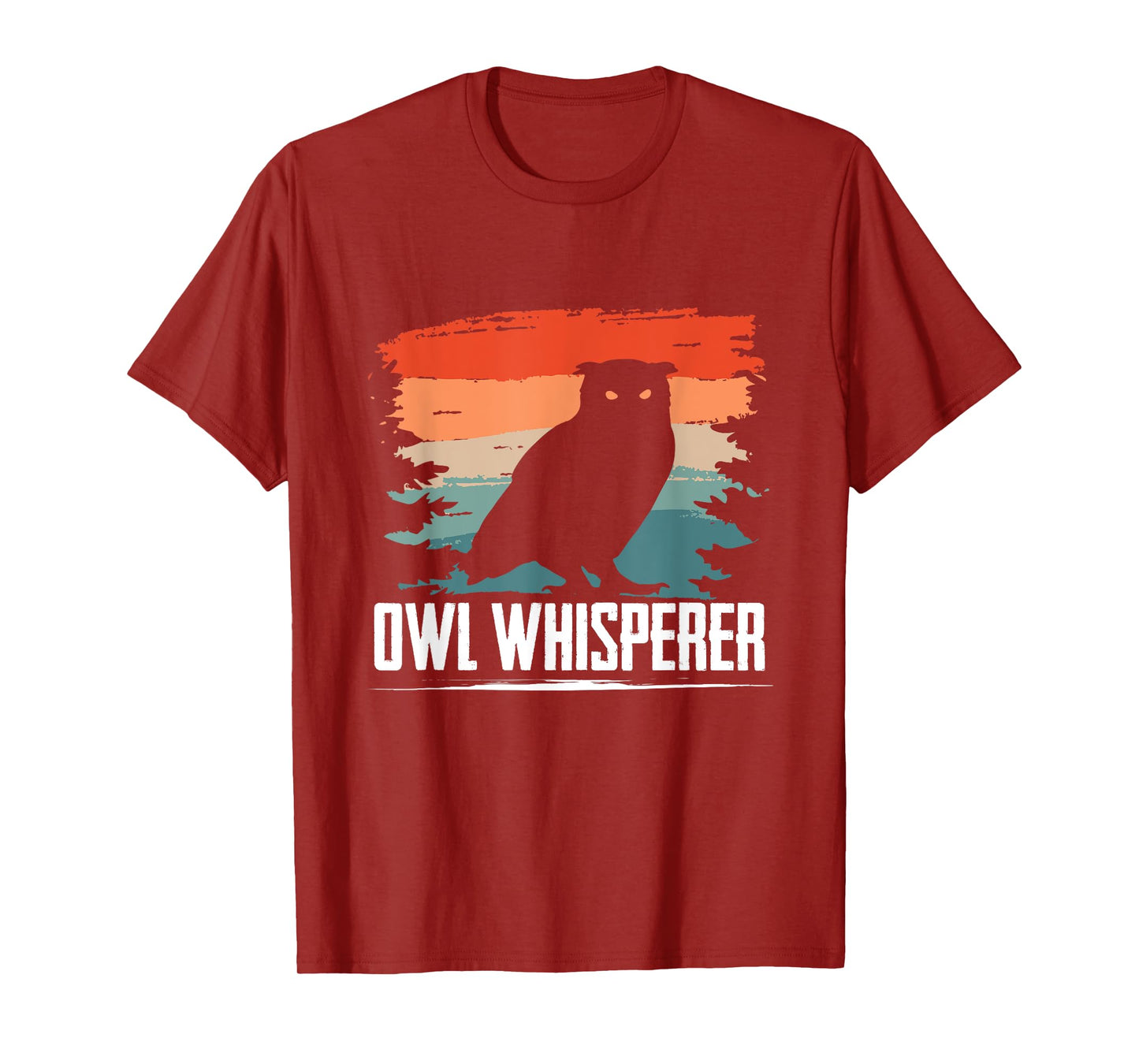Owl Whisperer Retro Ornithologist Silhouette T-Shirt