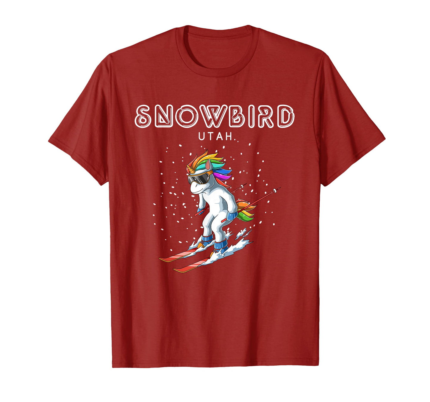 Snowbird Utah - Unicorn USA Ski Retro Gift T-Shirt