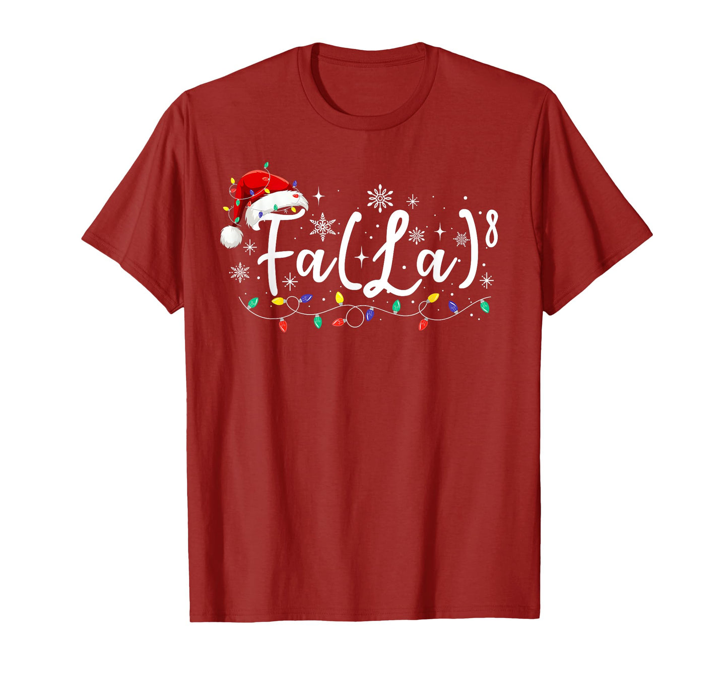 FA (LA)8 Funny Christmas Santa Fa La Math Teacher Student T-Shirt