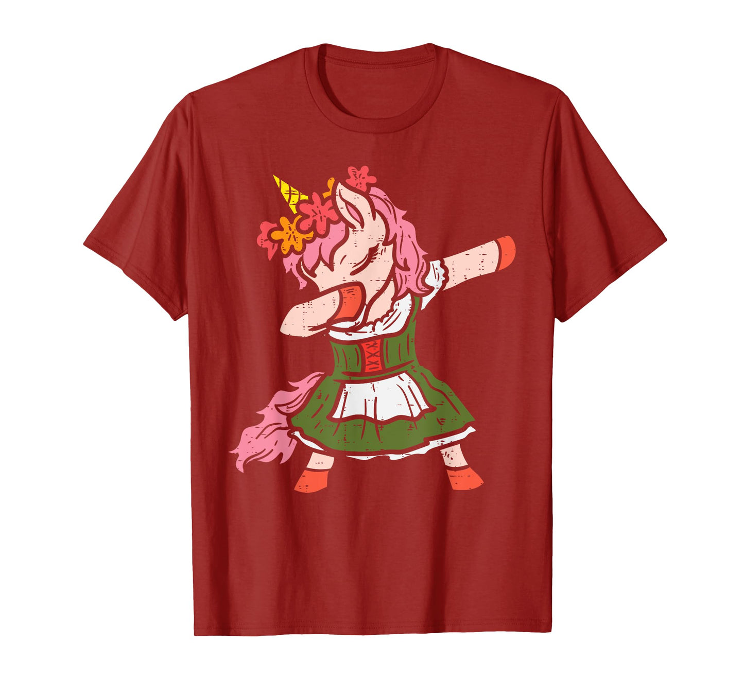 German Unicorn Dab Drindl Bavarian Oktoberfest Girls Kids T-Shirt