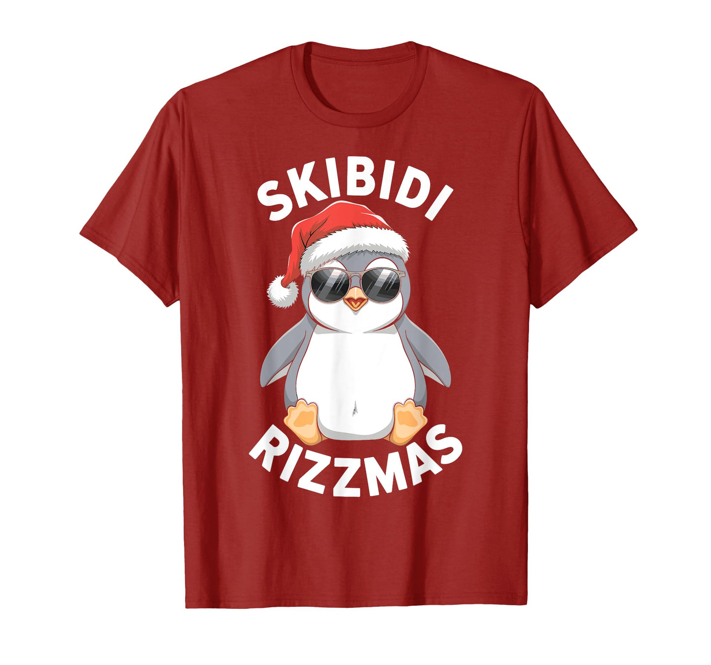 Skibidi Rizzmas Funny Christmas Christmas Season Penguin T-Shirt