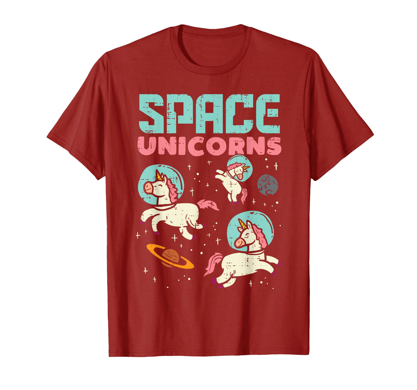 Space Unicorn Astronaut Cute Galaxy Animal Women Girls Kids T-Shirt