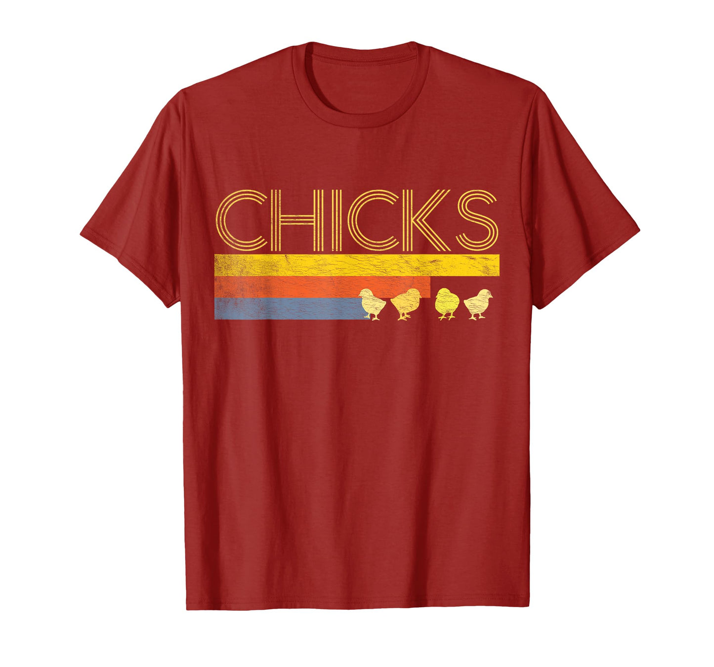 Funny Retro Striped Easter Chicks Shirt Chick Baby Chicken T-Shirt