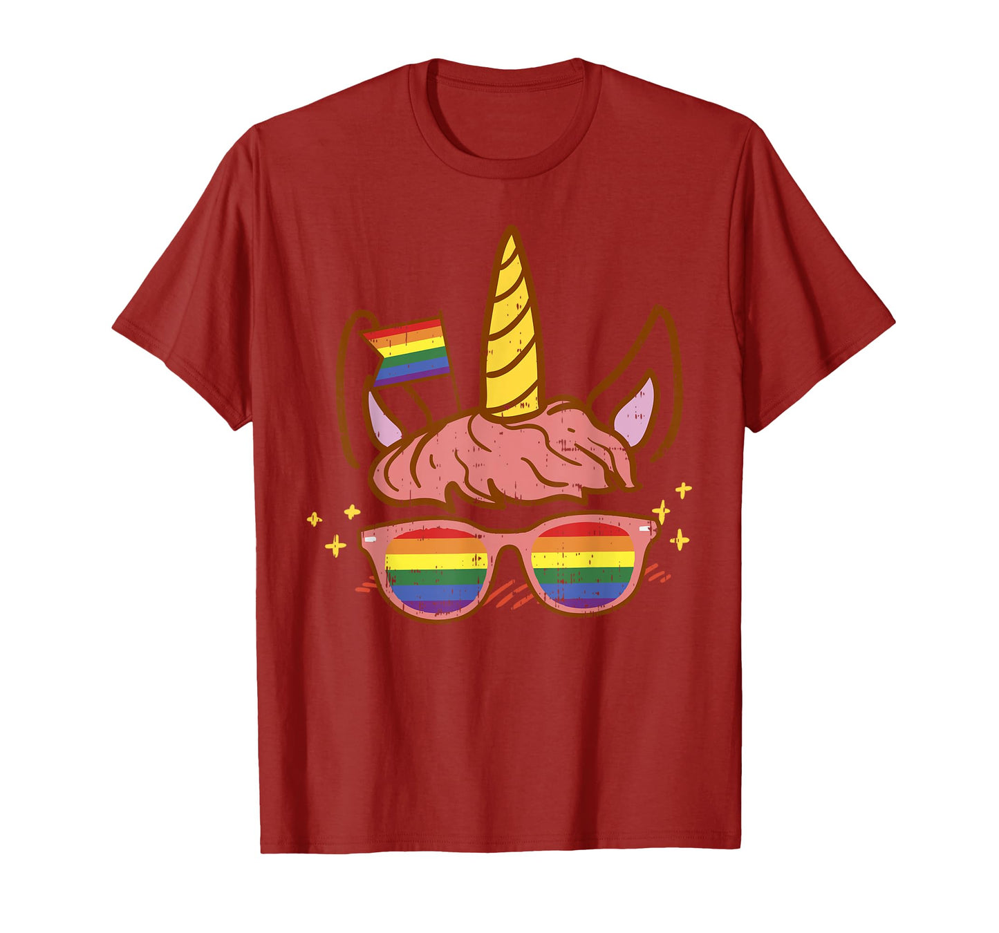 Gay Unicorn Funny Rainbow Animal LGBT Pride Month Girls Gift T-Shirt