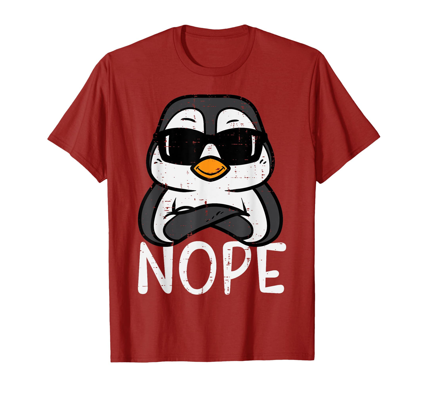 Penguin Nope Sunglasses Cool Boys Kids Toddler Men Women T-Shirt