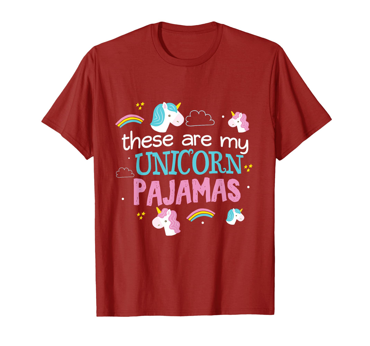 Adorable Unicorn Lover Pajama PJ Top Cute T-shirt Girls Gift T-Shirt