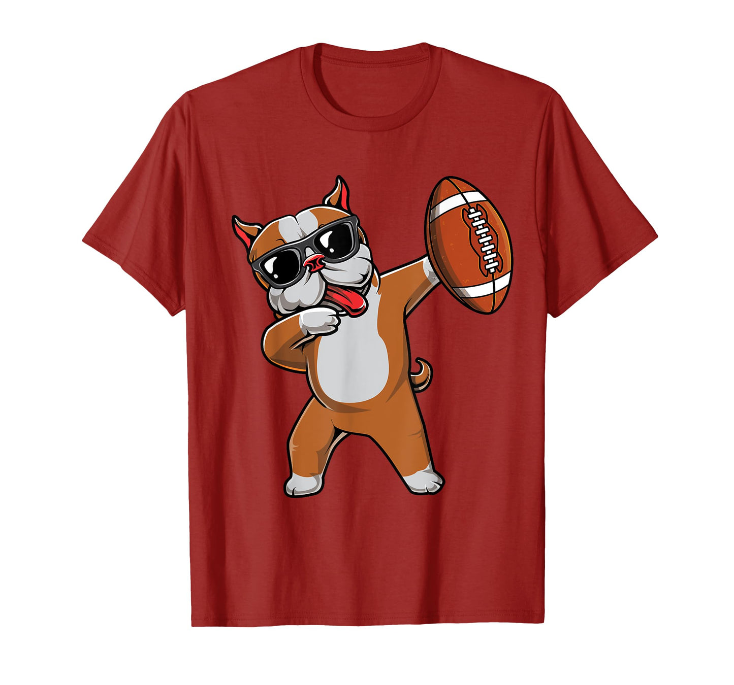 Dabbing Pitbull Dog Cute Pit Bull Dab Boys Football Gift T-Shirt