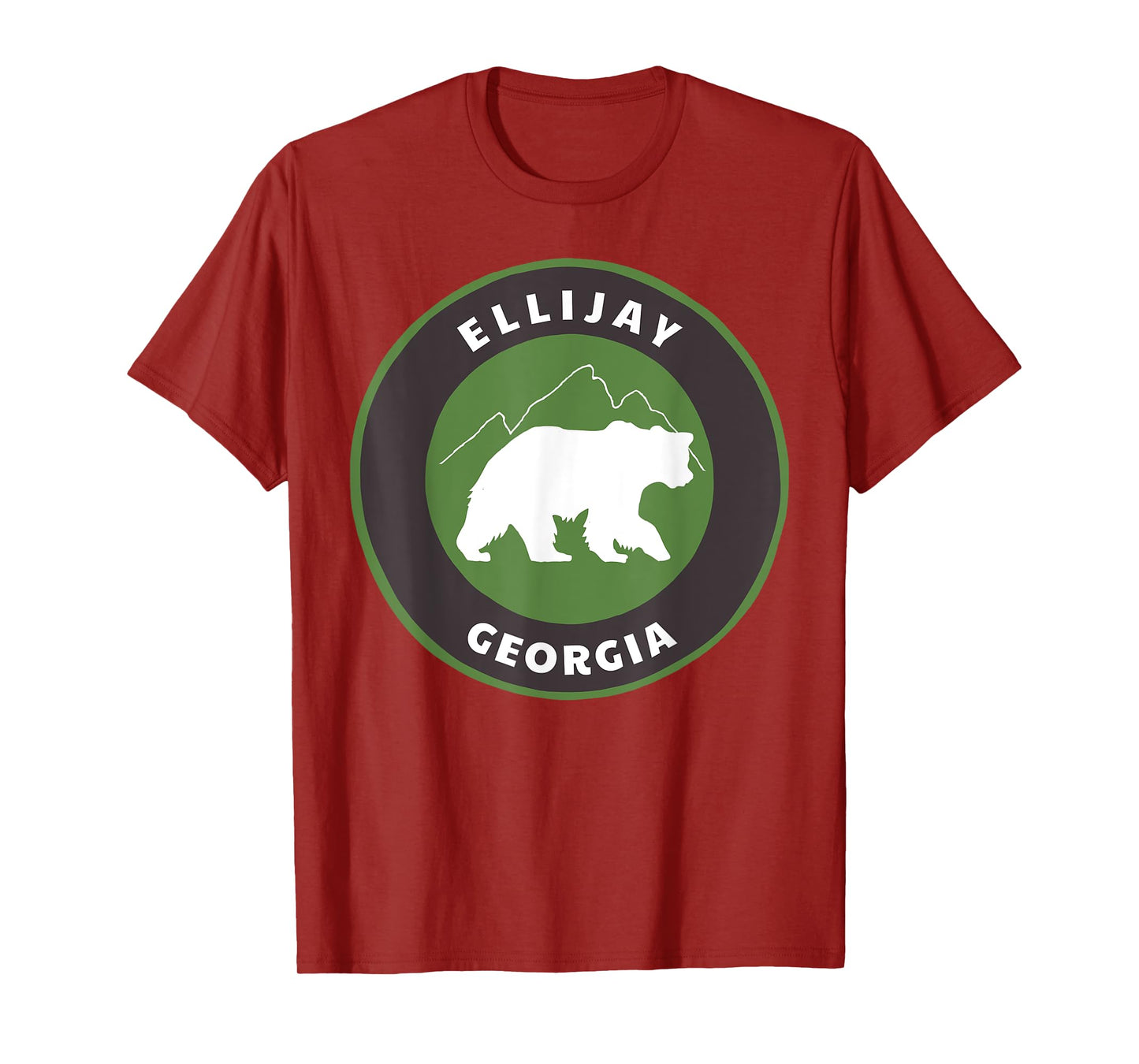 Ellijay Georgia Outdoors GA Bear Mountains Badge T-Shirt