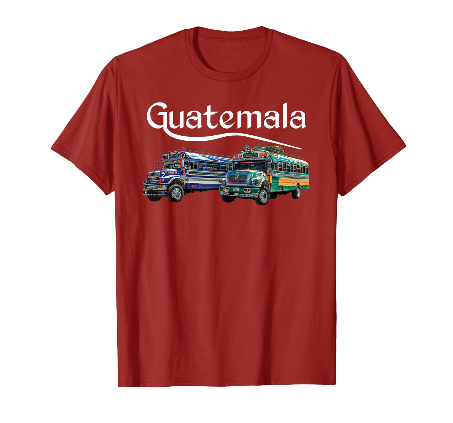 Chicken Bus Guatemala Chapin Quetzal Antigua Tikal Maya 502 T-Shirt