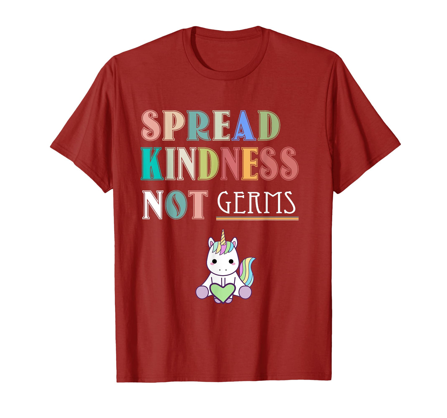 Spread Kindness Not Germs Essential Unicorn Cat Lover Funny T-Shirt