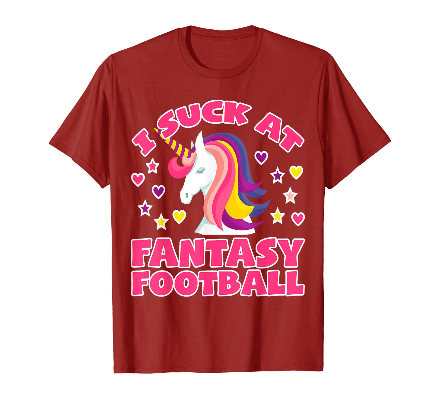 Suck At Fantasy Football Shirt | Funny Unicorn Loser Trophy T-Shirt