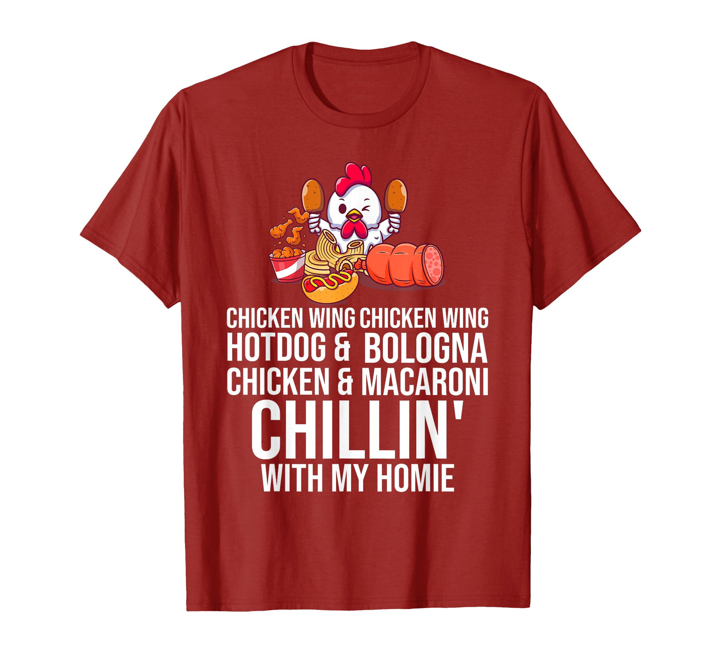 Chicken Wing Chicken Wing Hot Dog And Bologna Men Women Girls Kids T-Shirt