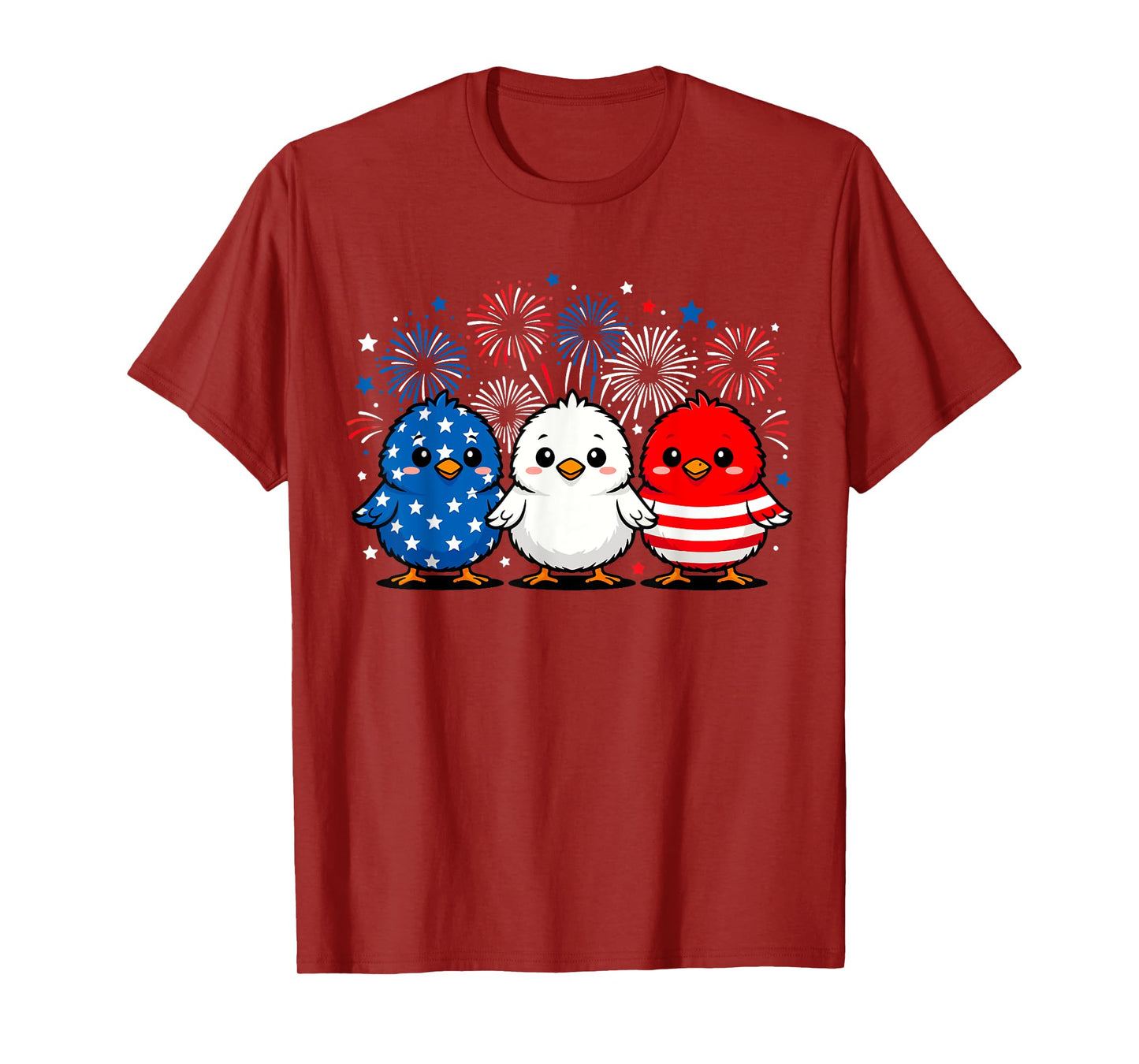 Chicks USA Flag Patriotic Chicken Lover 4th of July America T-Shirt