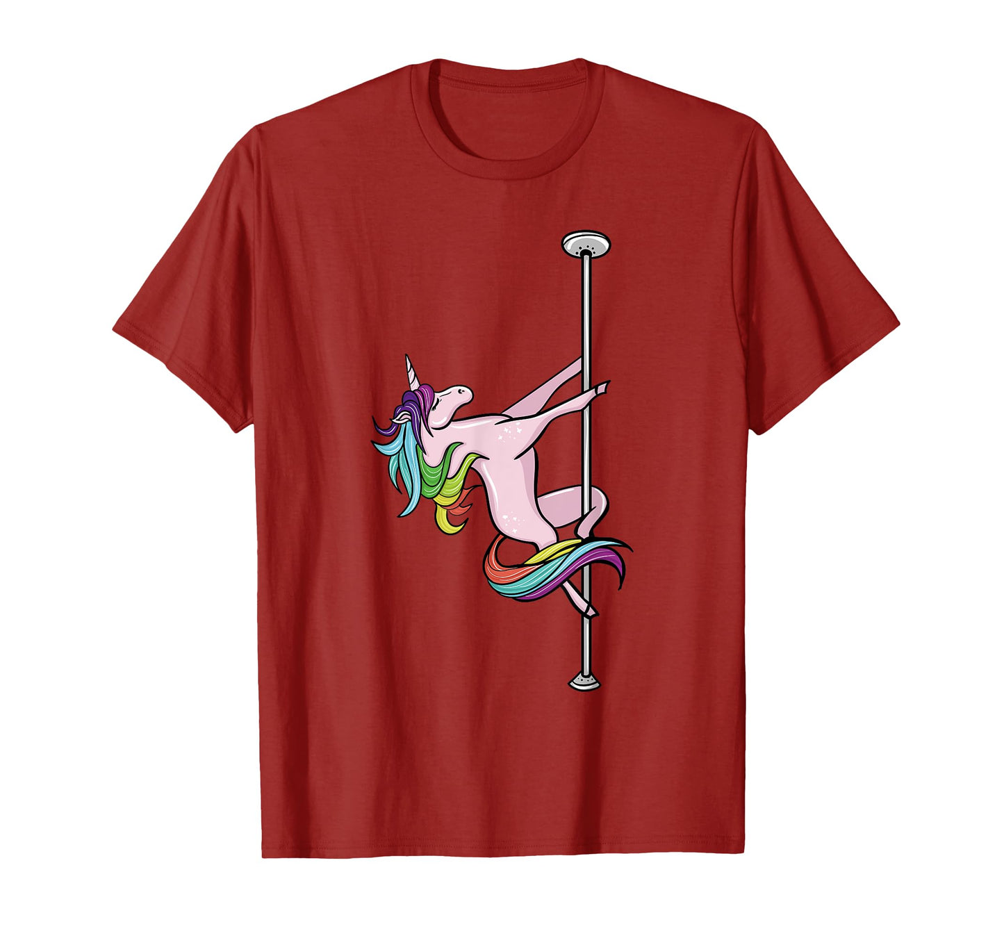 Funny Pole Dancing Unicorn Lover Gift Pole Dancer Fitness T-Shirt