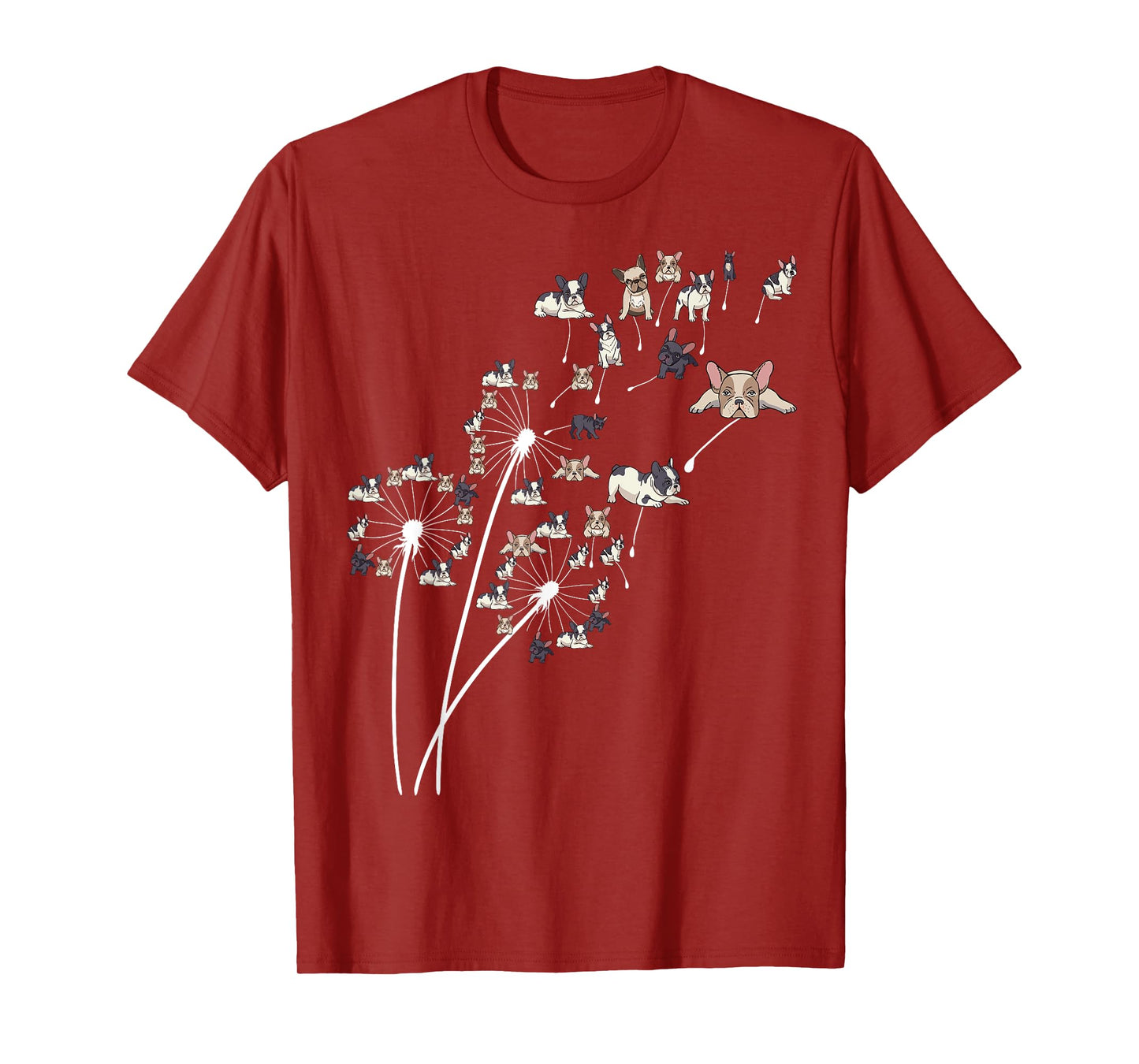 Dandelion French Bulldo Flower Frenchie Tree T-Shirt