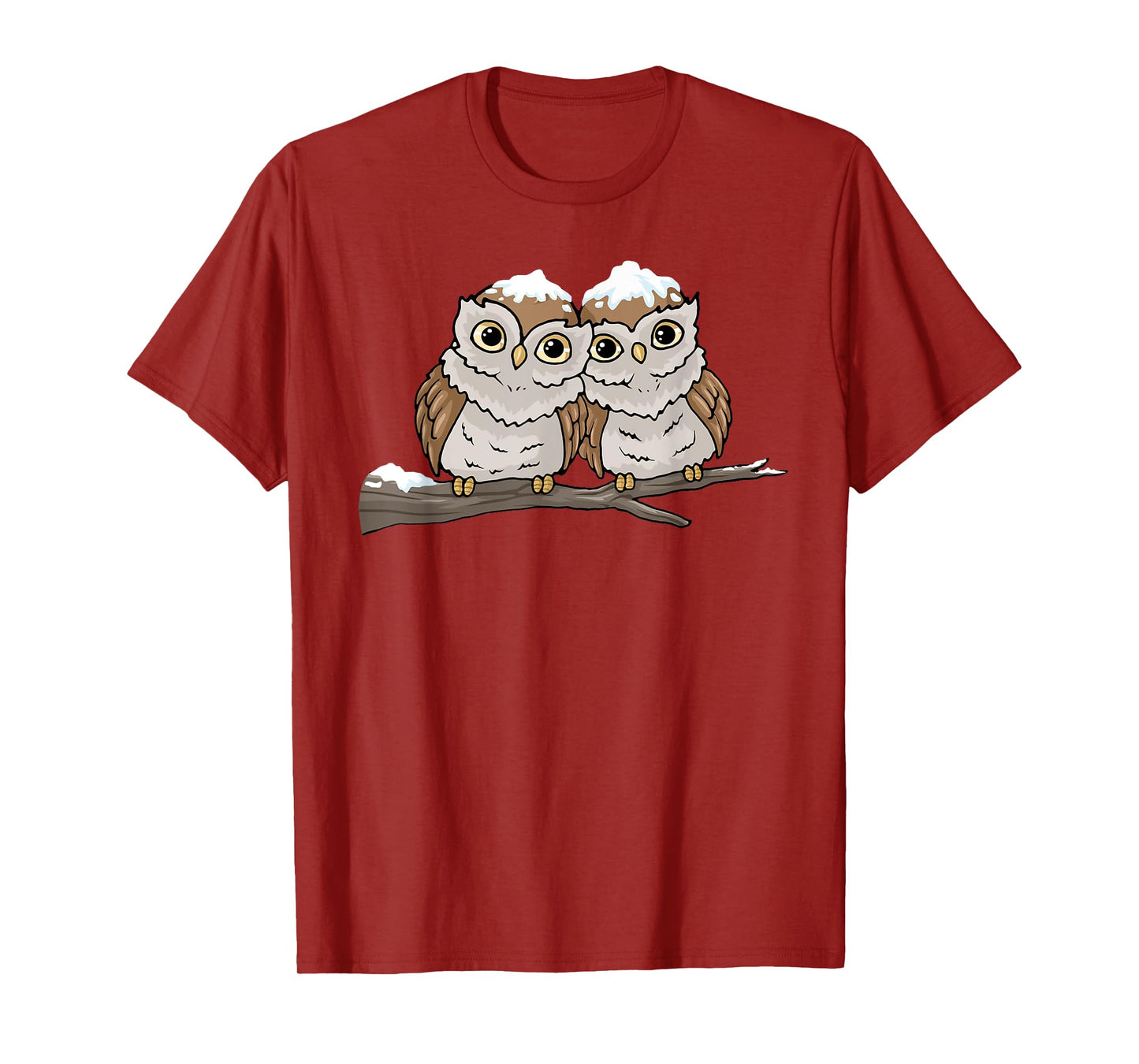 Christmas Owl Tshirt Snow Bird Watching Gift Shirt Cute Owls T-Shirt
