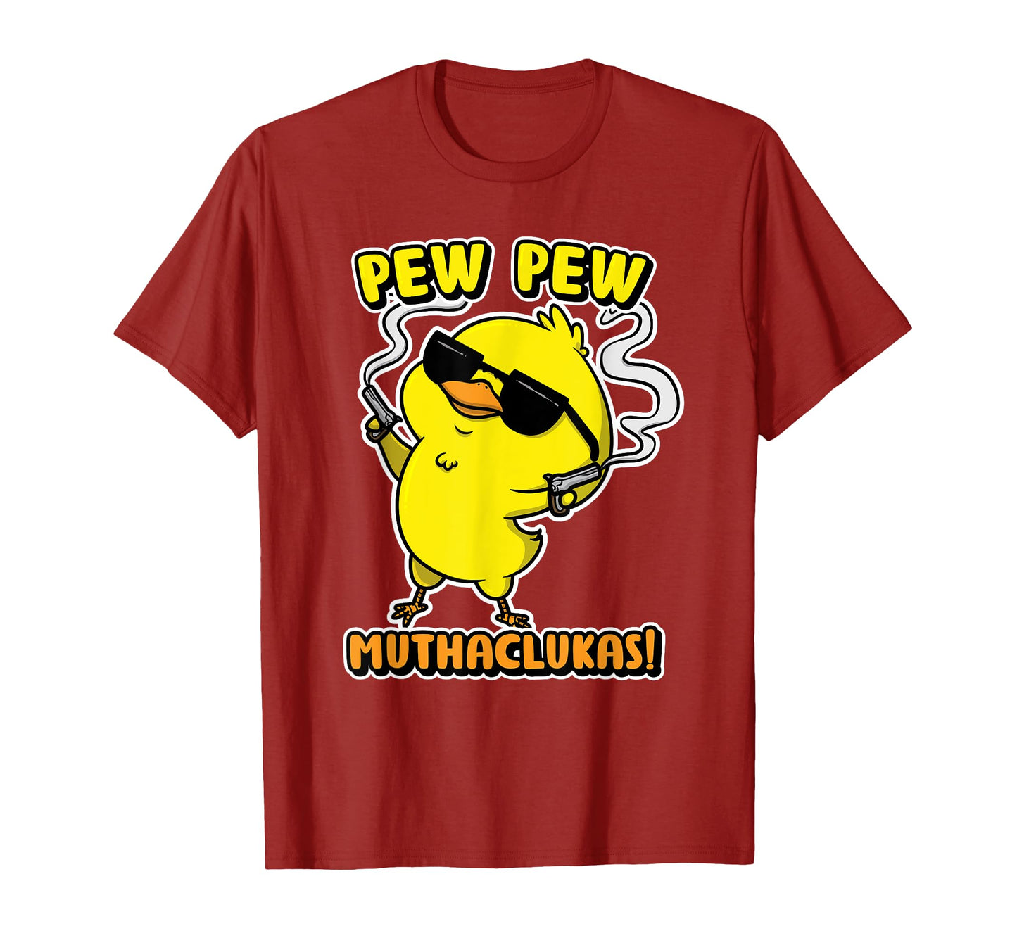 Funny Chicken Shirt Pew Pew Muthacluckas Women Men T-Shirt