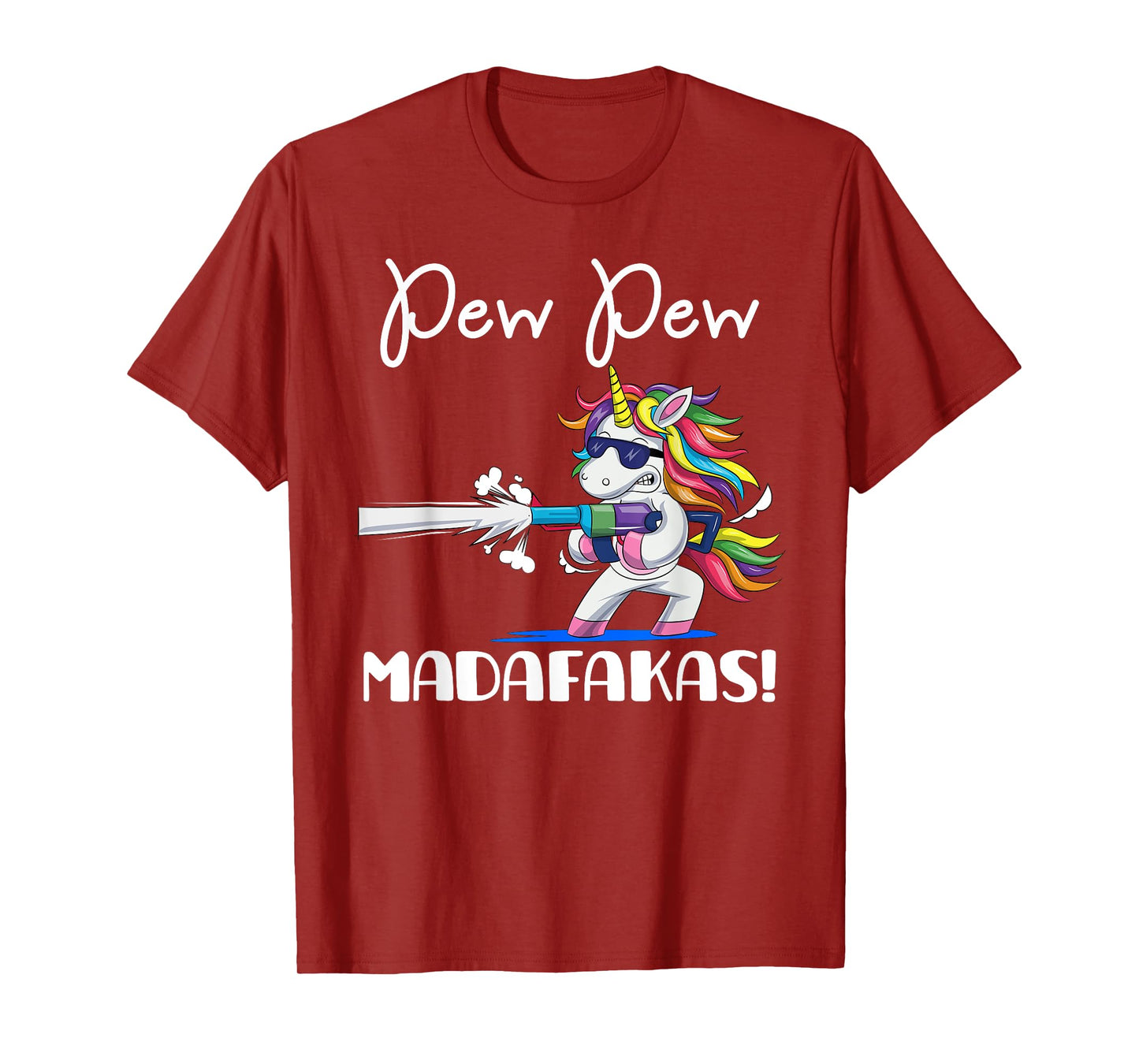Unicorn PewPewPew Madafakas Crazy Pew Unicorn Funny Gift T-Shirt
