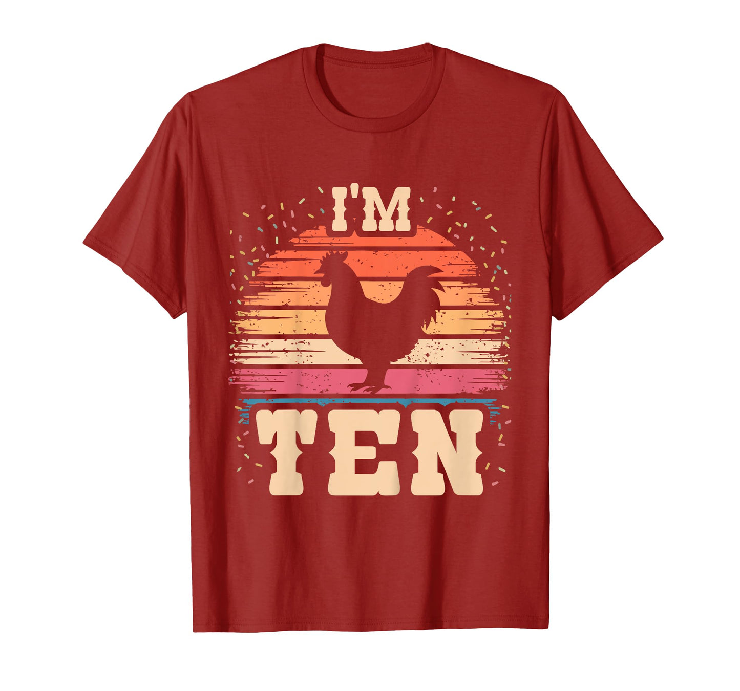 Chicken 10 Year Old Birthday Boy Girl 10th Chicken Birthday T-Shirt