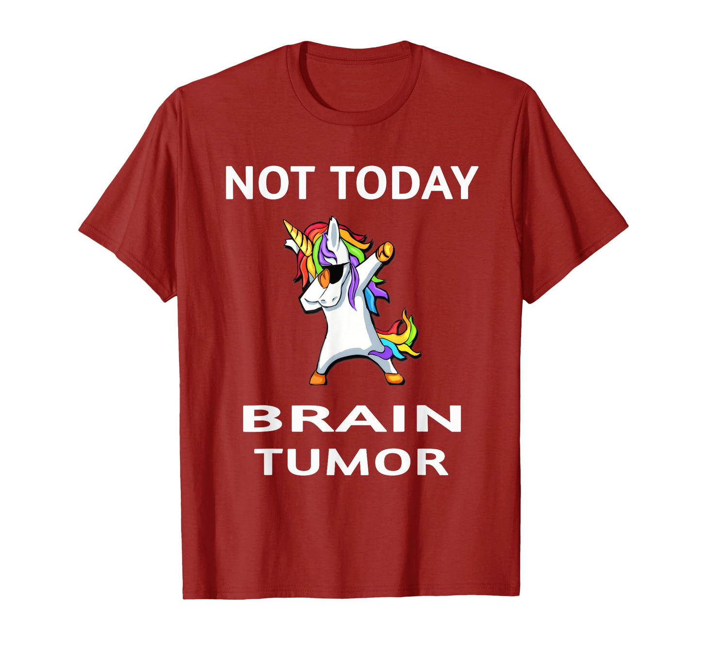 Not Today Brain Tumor Dabbing Unicorn Fighter Survivor T-Shirt